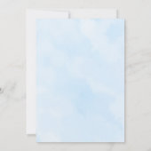 天国送信ブルーエレファントベビーシャワー 招待状 (裏面)