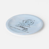 天国送信ブルームーンスターズ赤ちゃんシャワー ペーパープレート (アングル)