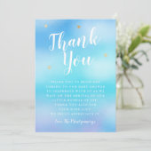 天国送信ベビーシャワースターズブルー サンキューカード (スタンド正面)