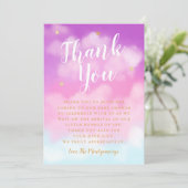 天国送信ベビーシャワースターピンク サンキューカード (スタンド正面)