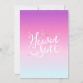 天国送信ベビーシャワースターピンク サンキューカード (裏面)