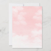 天国送信ベビーシャワーピンクムーンスターズ招待状 招待状 (裏面)