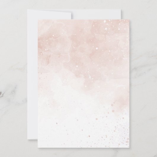 天国送信ベビーシャワーピンク 招待状 (裏面)