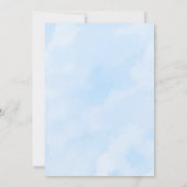 天国送信ベビーシャワーブルームーンスターズ招待状 招待状 (裏面)