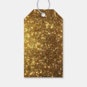 天国送信ベビーシャワー優先金ゴールドグリッター ギフトタグ (裏面)
