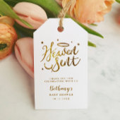 天国送信ベビーシャワー優先金ゴールドグリッター ギフトタグ