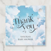 天国送信ベビーシャワー好意ありがとう雲の空 フェイバータグ (裏面)