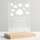 天国送信ベビーシャワー深夜おむつゲーム アクリルサイン