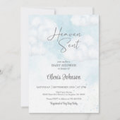 天国送信ベビーシャワー（男の子） 招待状 (正面)