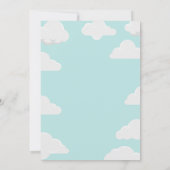 天国送信ボーイベビーシャワー 招待状 (裏面)