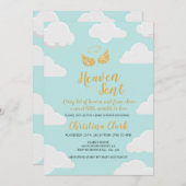 天国送信ボーイベビーシャワー 招待状 (正面/裏面)