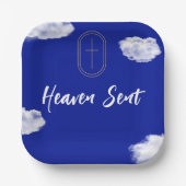 天国送信新生児デコールテーマ紙プレート ペーパープレート (正面)