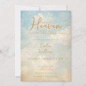 天国送信済み金ゴールド男女兼用宗教 招待状 (正面)