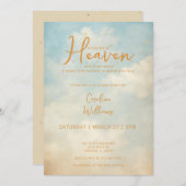 天国送信済み金ゴールド男女兼用宗教 招待状 (正面/裏面)