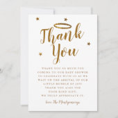 天国送信金ゴールドハローベイビーシャワースターズ サンキューカード (正面)