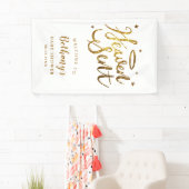 天国送信金ゴールドハローベビーシャワー 横断幕 (インサイチュ)