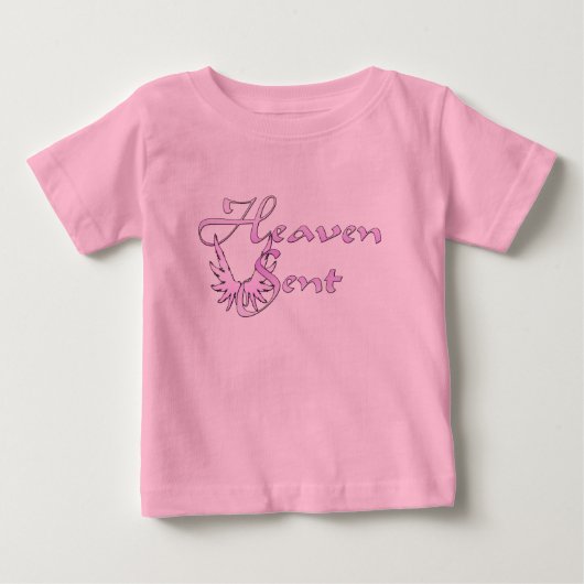 天国送信（ピンク） ベビーTシャツ (正面)
