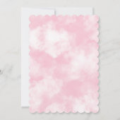 天国送信 | 赤ちゃんシャワー | ピンク 招待状 (裏面)