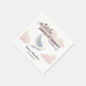 天国雲の小さな部分は赤ちゃんシャワーを鳩 スタンダードカクテルナプキン (角)