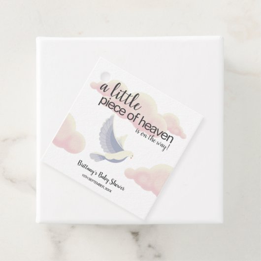 天国雲の小さな部分は赤ちゃんシャワーを鳩 フェイバータグ (インサイチュ)