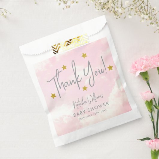 天国雲の小さな部分スターベイビーシャワー フェイバーバッグ (封をした状態)