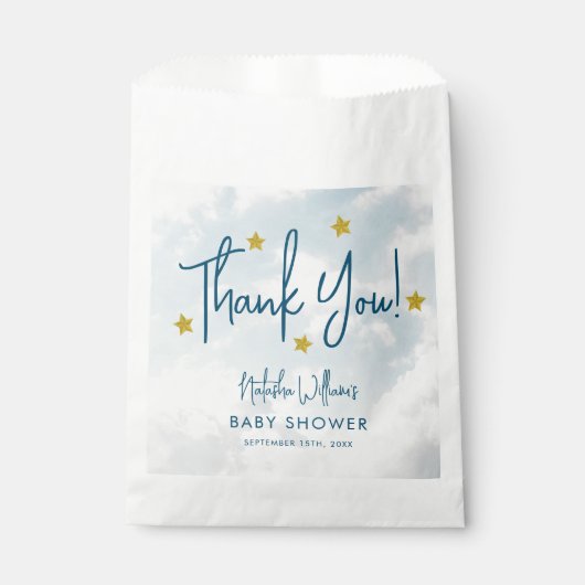 天国雲の小さな部分スターベイビーシャワー フェイバーバッグ (正面)
