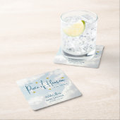 天国雲赤ちゃんシャワー スクエアペーパーコースター (インサイチュ)