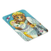 天国、ハロー、ウィングスのネコとネズミの天使 マグネット (右側)