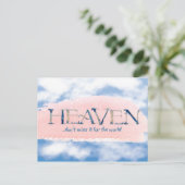 天国;世界恋しく思クリスチャンのためではない ポストカード (スタンド正面)