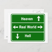 天国、実在世界、地獄 ポストカード (正面/裏面)