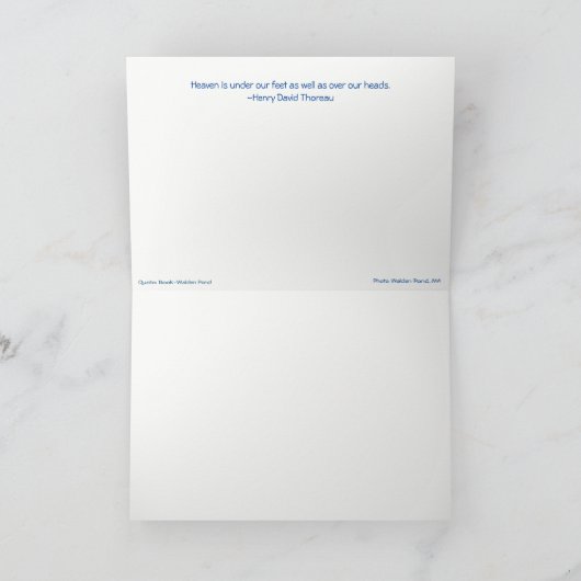 *天国:私たちの足の下と私たちの頭の上:挨拶 カード (内部)