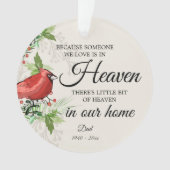 天国（鳥）ショウジョウコウカンチョウの緑の写真アクリル オーナメント (正面)