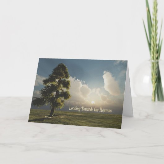 天国Notecardの方に見ること カード (正面)