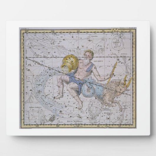 「天地図」の水瓶座と山羊座。 フォトプラーク (正面)