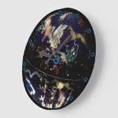 天地球のモダンな柱時計 ラージ壁時計 (傾斜)