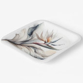 天堂鳥の花のアート ペーパープレート (傾斜あり)