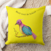 天堂鳥 | 今日が最高の日 スロー枕 クッション (ブランケット)