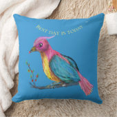 天堂鳥 | 今日が最高の日 スロー枕 クッション (ブランケット)