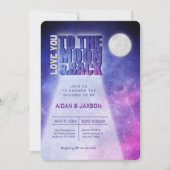 天夜愛あなたを月にウェディングシャワー 招待状 (正面)