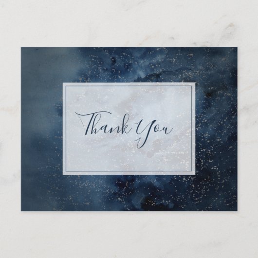 天夜空とフレームありがとうはがき ポストカード (正面)