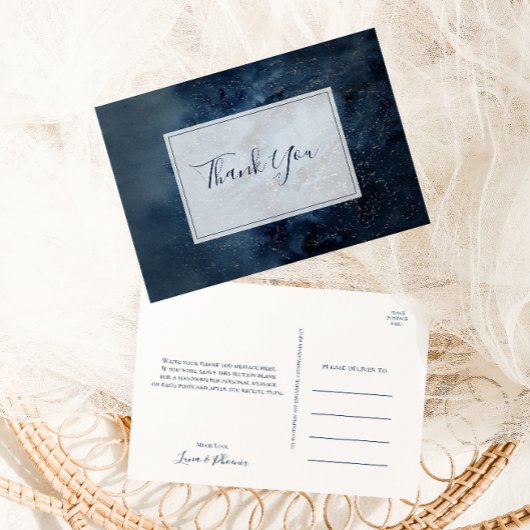 天夜空とフレームありがとうはがき ポストカード