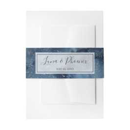 天夜空とフレーム結婚の 招待状ベリーバンド