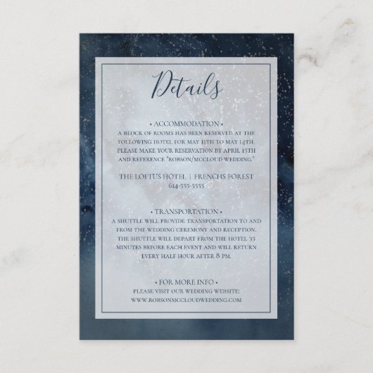 天夜空とフレーム詳細 エンクロージャーカード (正面)