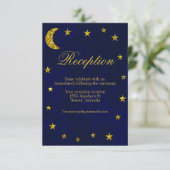 天夜空の結婚式のレセプション エンクロージャーカード (スタンド正面)