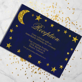 天夜空の結婚式のレセプション エンクロージャーカード