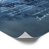 天夜空シルバーのプラグ抜き式サイン ポスター (角)