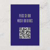 天夜空ネイビーブルーと金ゴールド結婚ズ エンクロージャーカード (裏面)