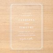 天夜空フォイル招待状 – フロントカード アクリル招待状 (正面)