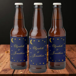 天夜空結婚の ビールラベル