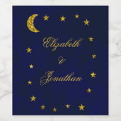 天夜空結婚の ワインラベル (シングルラベル)